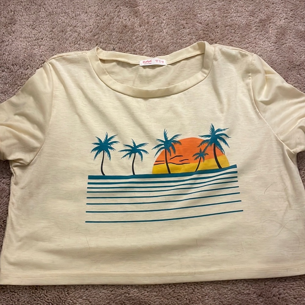 Yellow crop top